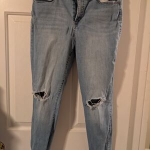 Jessica Simpson Light Blue Distressed Boyfriend Jeans